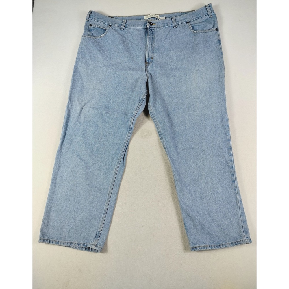 Faded Glory Jeans Mens 50 Light Wash Blue Denim Relaxed Fit Straight Leg Casual